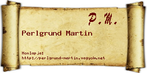 Perlgrund Martin névjegykártya